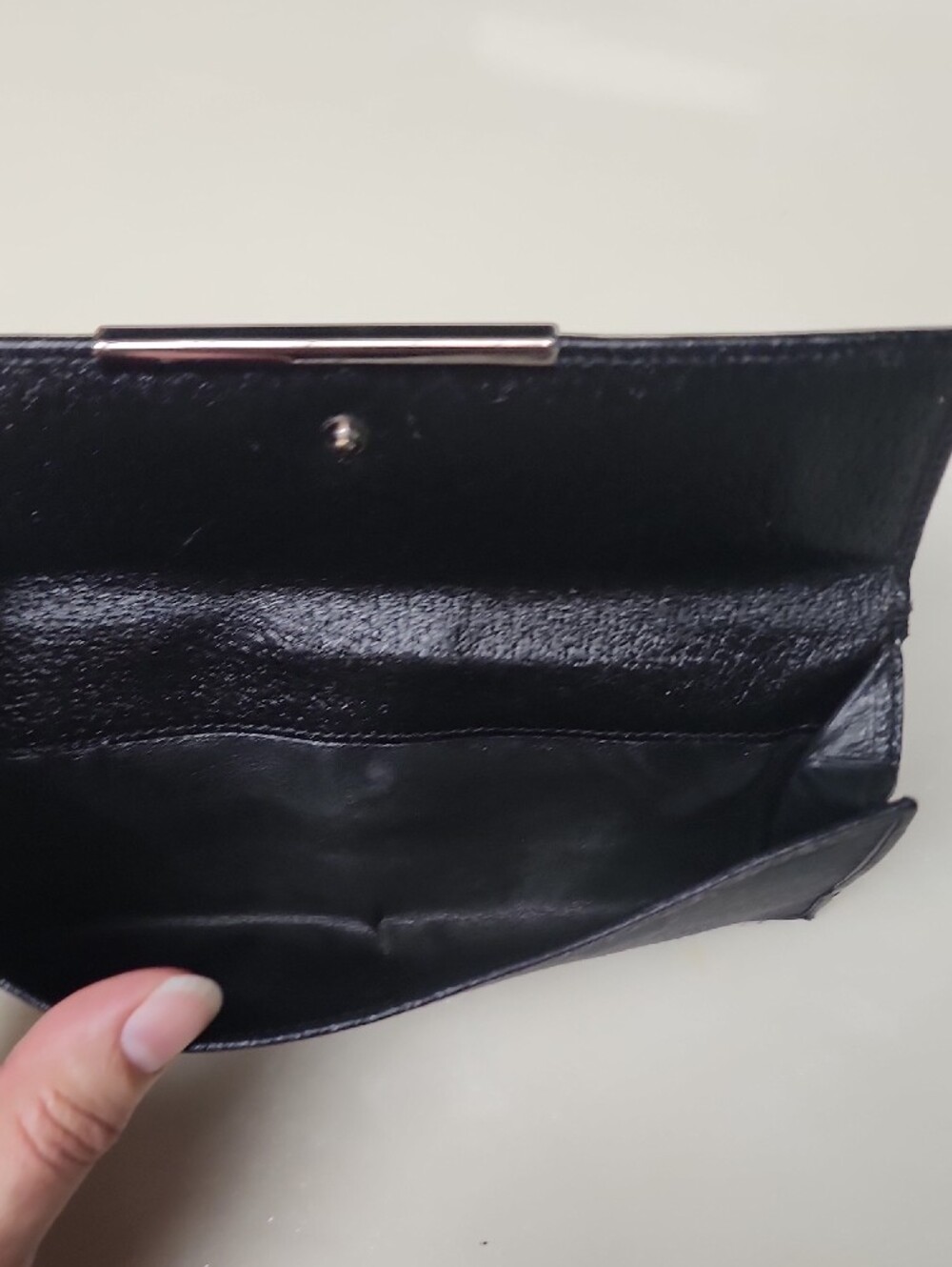 Gucci Black GG Monogram Continental Wallet with Metal Plaque - Picture 8 of 9